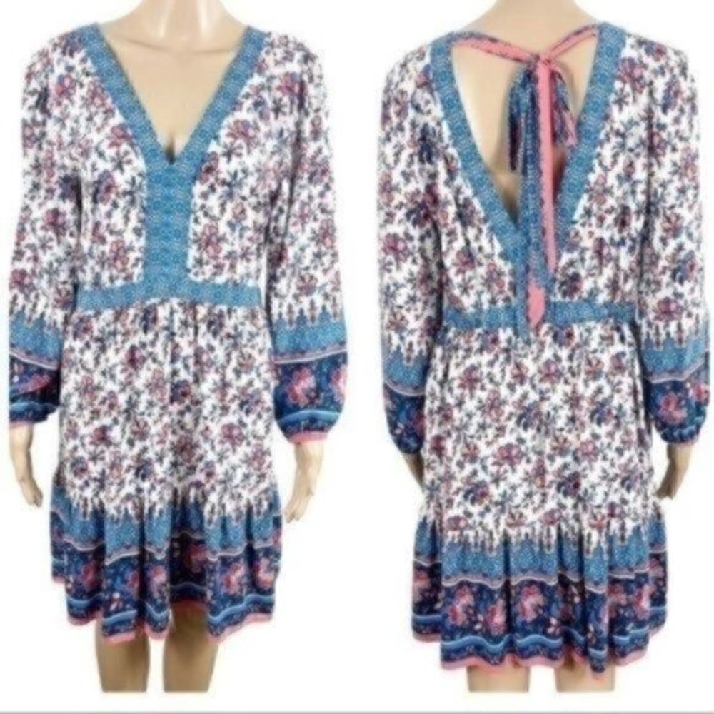 Loft Beach Rayon v-neck floral dress size small Style 524242 - Picture 1 of 9